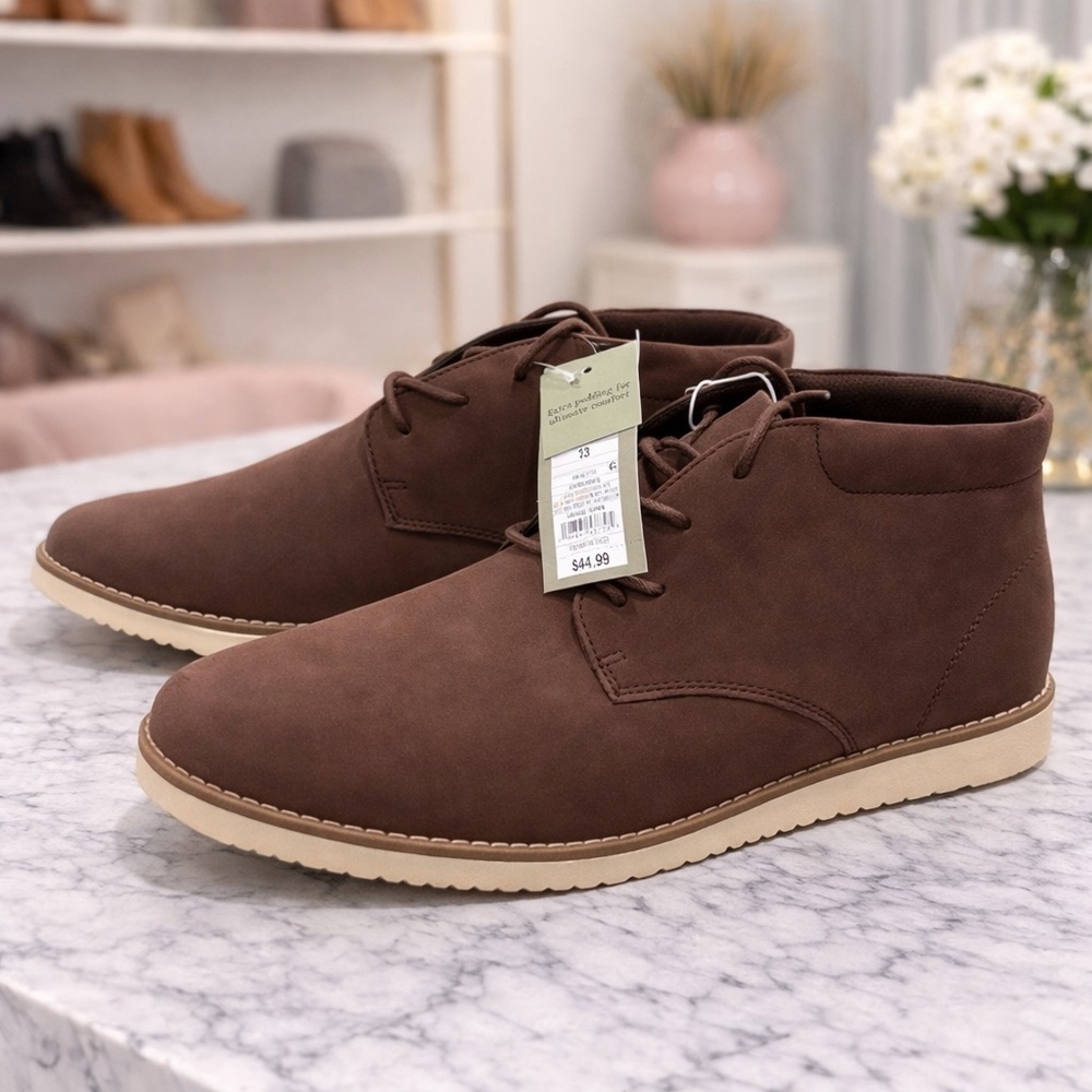 Goodfellow & Co Men’s Chukka Boots Brown Size 13 NWT Casual Comfort Shoes